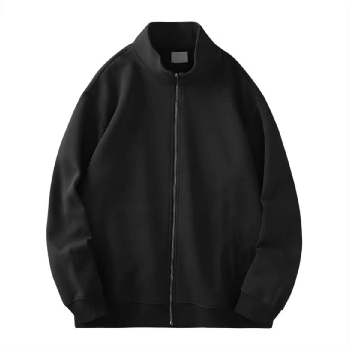 FARUILINE STORE ເສື້ອກັນໜາວຜູ້ຊາຍ ຊິບຮູດ ຫຼວມພໍດີ ສີທຳມະດາ ເປັນແຈັກເກັດພື້ນຖານ ສະໄຕລ໌ເກົາຫຼີ ເໝາະສໍາລັບຜູ້ຊາຍ.