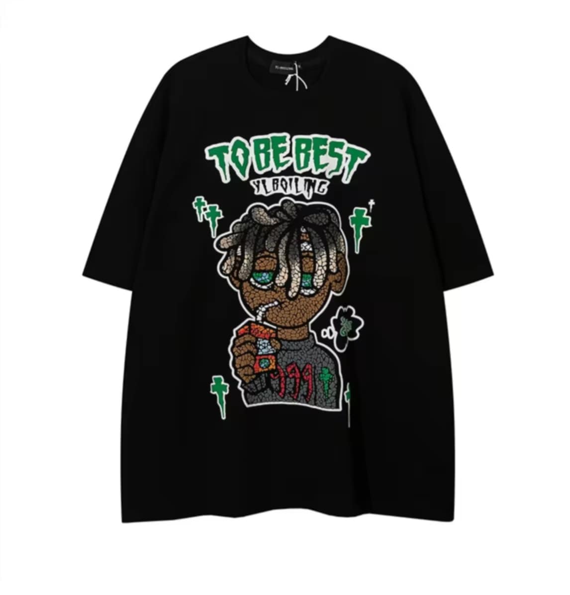 FARUILINE STORE ເສື້ອຍືດແຂນສັ້ນ ສຳລັບຜູ້ຊາຍແລະຜູ້ຍິງ ສະໄຕລ໌ຍຸໂຣບແລະສະຫະລັດ High Street 🌍 ພິມລາຍກາຕູນ ແຟຊັ່ນລະດູຮ້ອນ ຊົງຫຼວມ ຍີ່ຫໍ້ດັງ ເທ່່ແລະໃສ່ສະບາຍ 😎