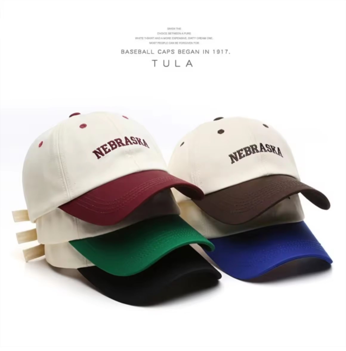 Mang247 ຫມວກແກັບເບສບອນ ປັກຄຳວ່າ NEBRASKA  ຫມວກແກັບ ຫມວກກັນແດດ ແລະ ຫມວກກິລາ.