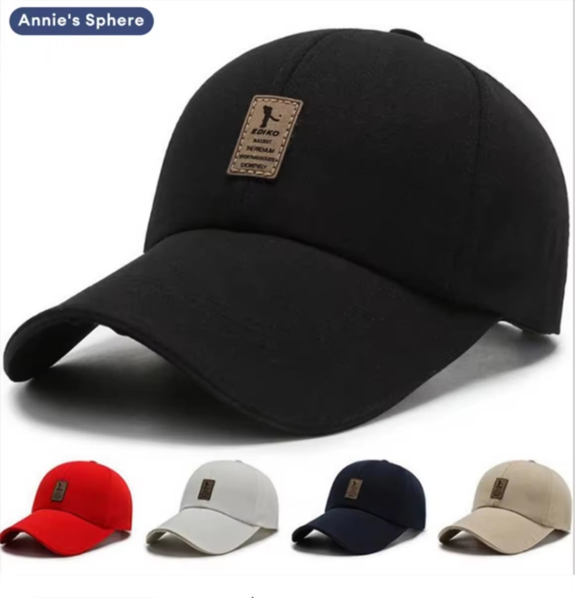 Annie's Sphere NomadNest ຫມວກເບເຊບອນຜູ້ຊາຍ ແນວເກົາຫຼີ ຫມວກປົກ ກັນແດດ ກັນລັງສີອາທິດ ຫມວກຜ້າ Canvas ສຳລັບກາງແຈ້ງ