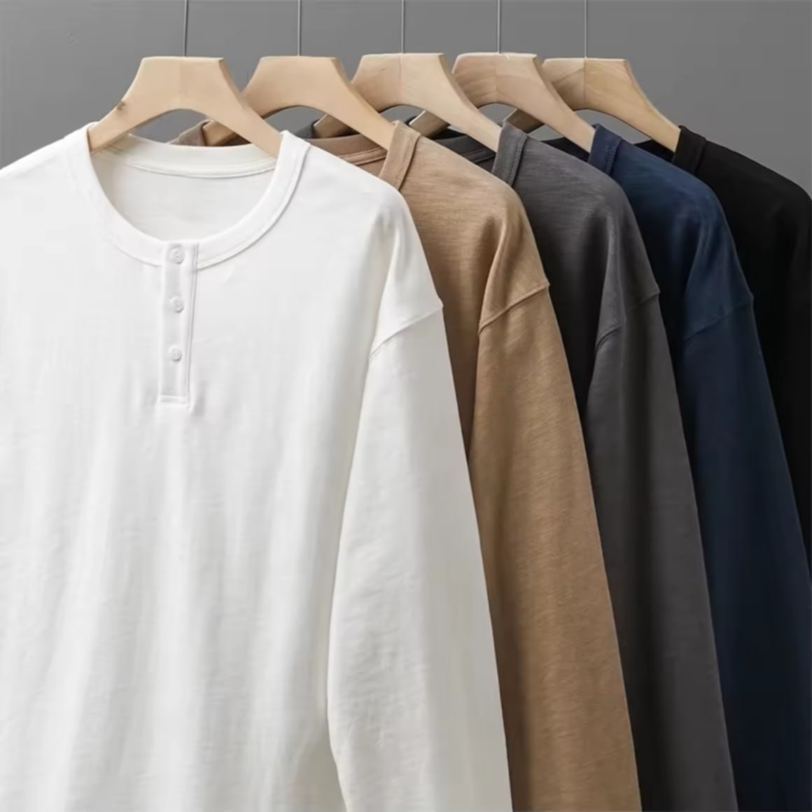 ⚡ProMan⚡ ເສື້ອແຂນຍາວຜ້າຝ້າຍ ລຸ່ນໃໝ່ ສຳລັບຜູ້ຊາຍ  ເສື້ອຍືດແຂນຍາວ ໃສ່ໄດ້ທັງຊາຍແລະຍິງ ສີພື້ນ ແມັດລຸກງ່າຍ