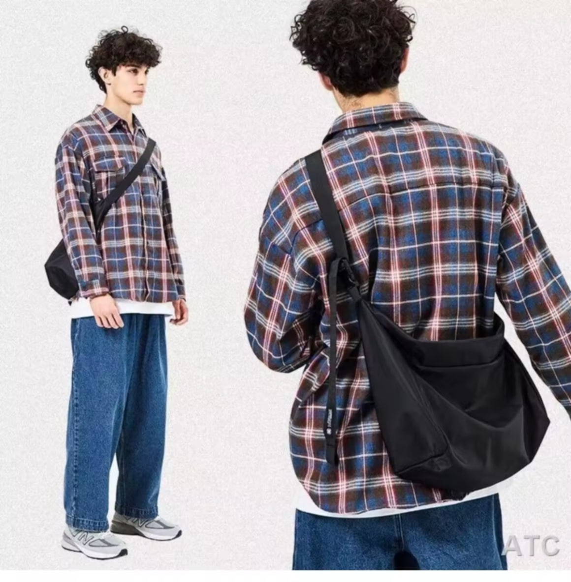 Atc Shoulder Bag Japan ກະເປົາຂ້າງແນວ Messenger ສຳລັບຜູ້ຊາຍ ກະເປົາຂ້າງໃບດຽວ ແບບອຸປະກອນ ຈຸຂອງໄດ້ຫຼາຍ ກັນນ້ຳ ເປັນຍີ່ຫໍ້ Messenger Bag ກະເປົາສຳລັບຜູ້ຊາຍ ແບບ Backpack