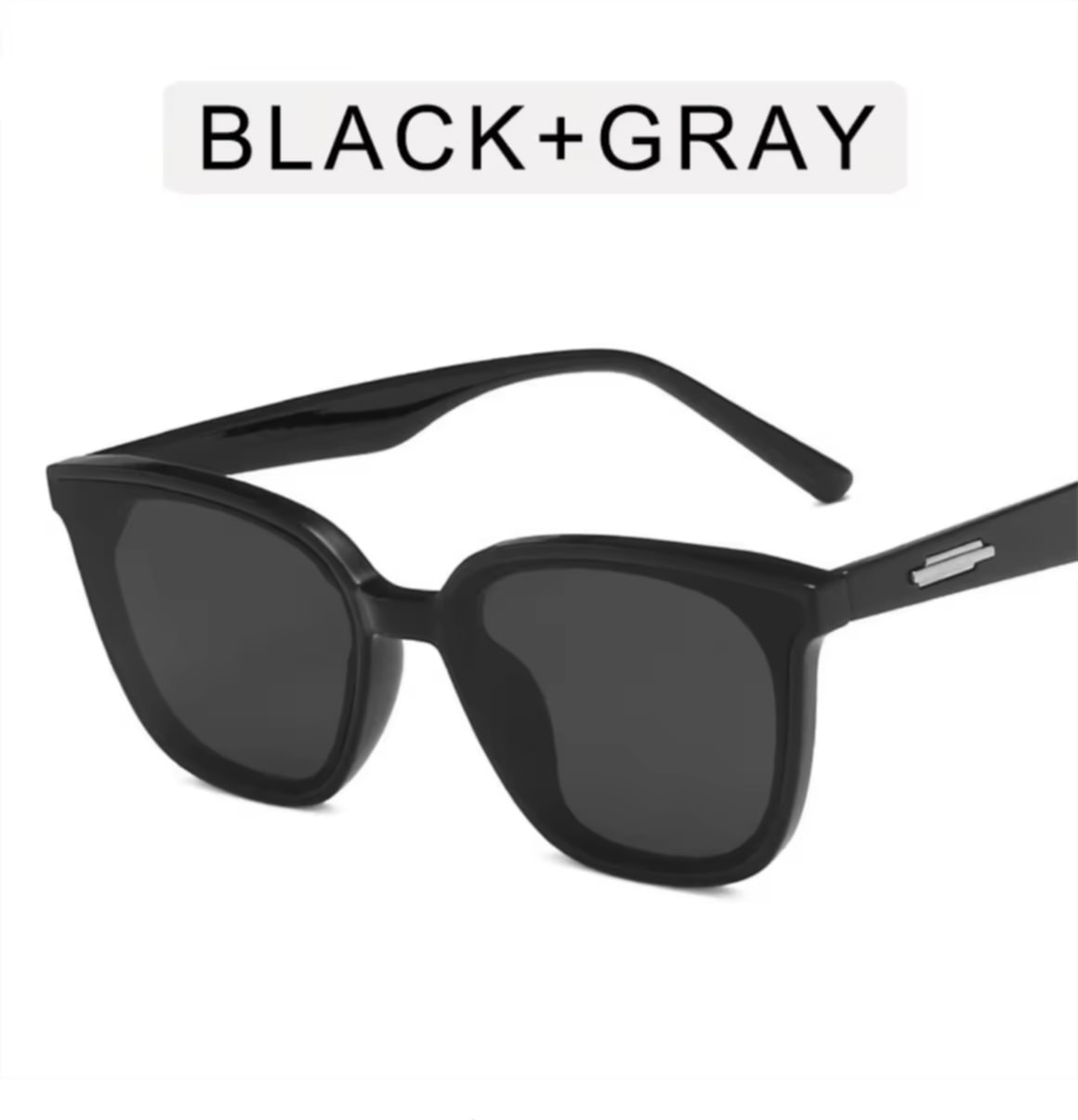 JN IMPRESSION ແວ່ນຕາກັນແດດ ສະໄຕລ໌ເກົາຫຼີ, ແວ່ນຕາກັນແດດຄຸນນະພາບສູງ ສະໄຕລ໌ Ins ຂອບສີດຳ