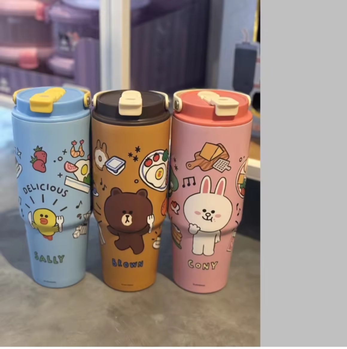 ແກ້ວສະແຕນເລດ  Stainless Line Friends ລິຂະສິດແທ້ 100% ຄວາມຈຸ 850 ml