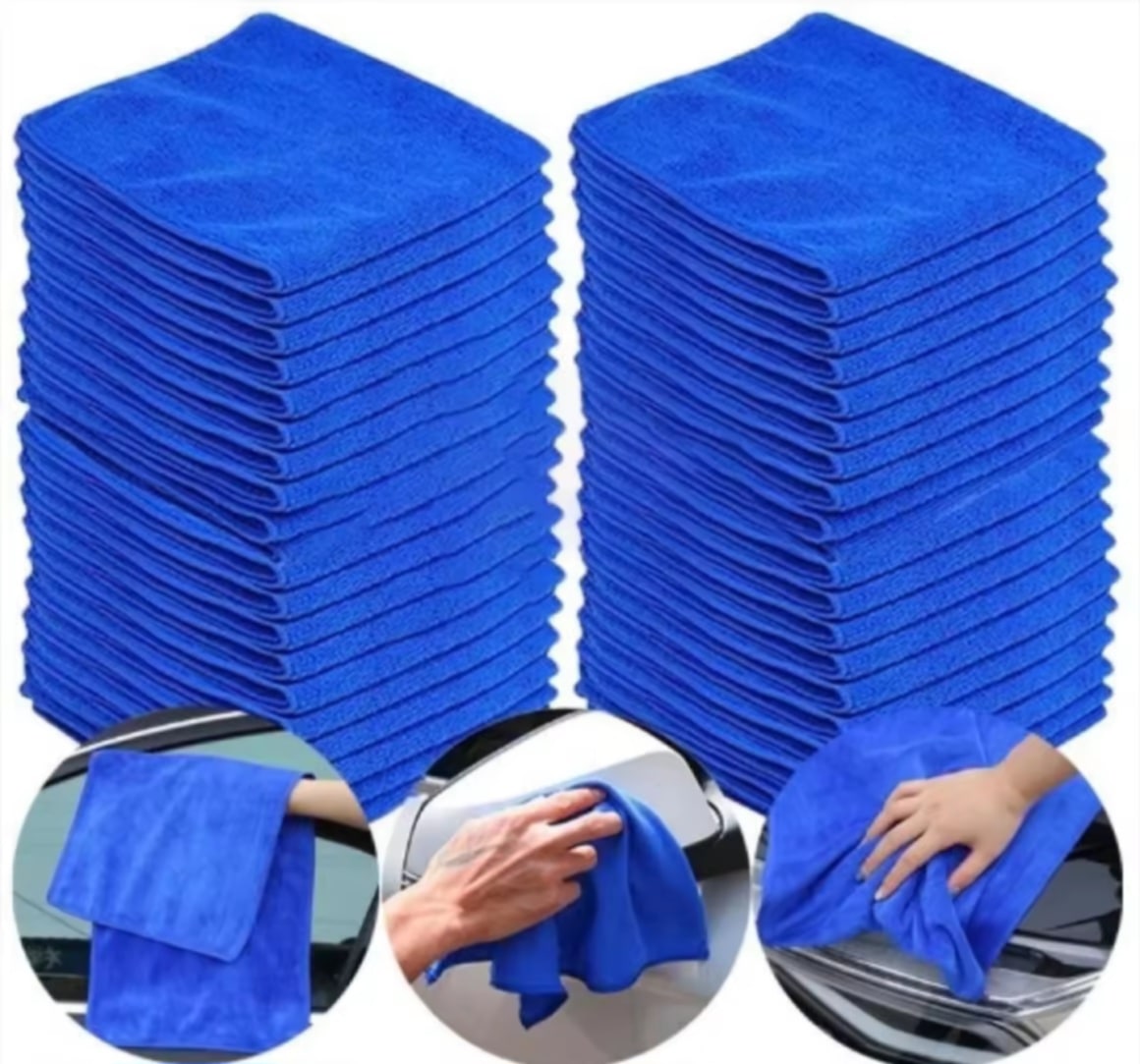 10 ຊິ້ນ ຜ້າເຊັດລົດໄມໂຄຣໄຟເບີເນື້ອນຸ່ມ / ຜ້າເຊັດຈານດູດຊັບນ້ໍາສໍາລັບໂຕະໃນຫ້ອງຄົວ / ຜ້າເຊັດແວ່ນລົດຂະໜາດນ້ອຍສໍາລັບລົດຈັກ ແລະ ຜ້າເຊັດທໍາຄວາມສະອາດໃນເຮືອນ