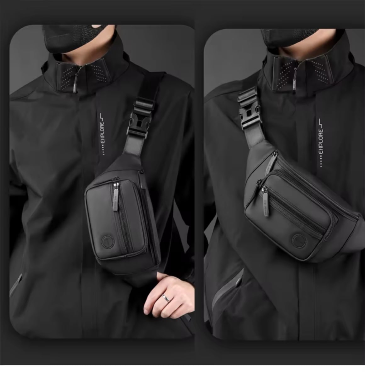 FAMENR ກະເປົ໋າຄາດໜ້າອົກ ກະເປົ໋າຄາດເອວ ກະເປົ໋າຄາດອົກ ກະເປົ໋າສະພາຍຜູ້ຊາຍ ກະເປົ໋າຜູ້ຊາຍ ກະເປົ໋າແຟຊັນ ສຸດຮັອດ ເທ່ໆ ກະເປົ໋າຄາດເອວ vans