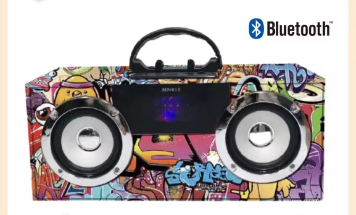 ລຳໂພງ Bluetooth ດອກລຳໂພງຄູ່ ສຽງດີ ເບສແນ່ນ ຮອງຮັບ USB / TF Card ສາມາດວາງໂທລະສັບໄດ້ ລຸ້ນ MN013 / XC013 / XC-013 (ແຖມສາຍ AUX + ສາຍຊາຣ໌ຈ)