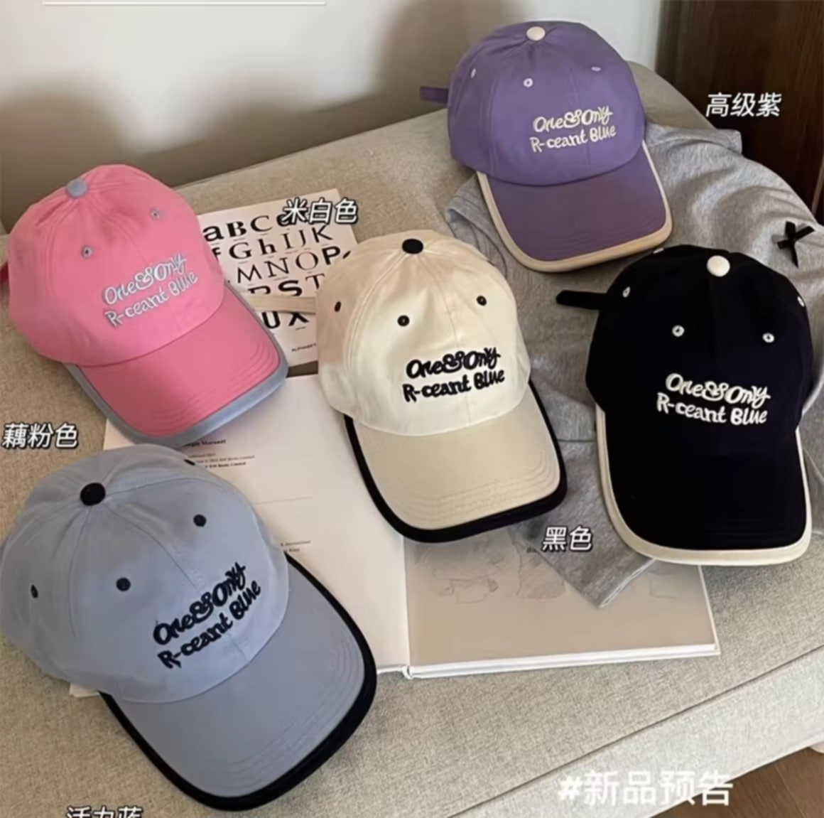 ຄຸນນະພາບສູງ ສະໄຕລ໌ເກົາຫຼີ ປັກຕົວອັກສອນ R-Ceant ສີຟ້າ