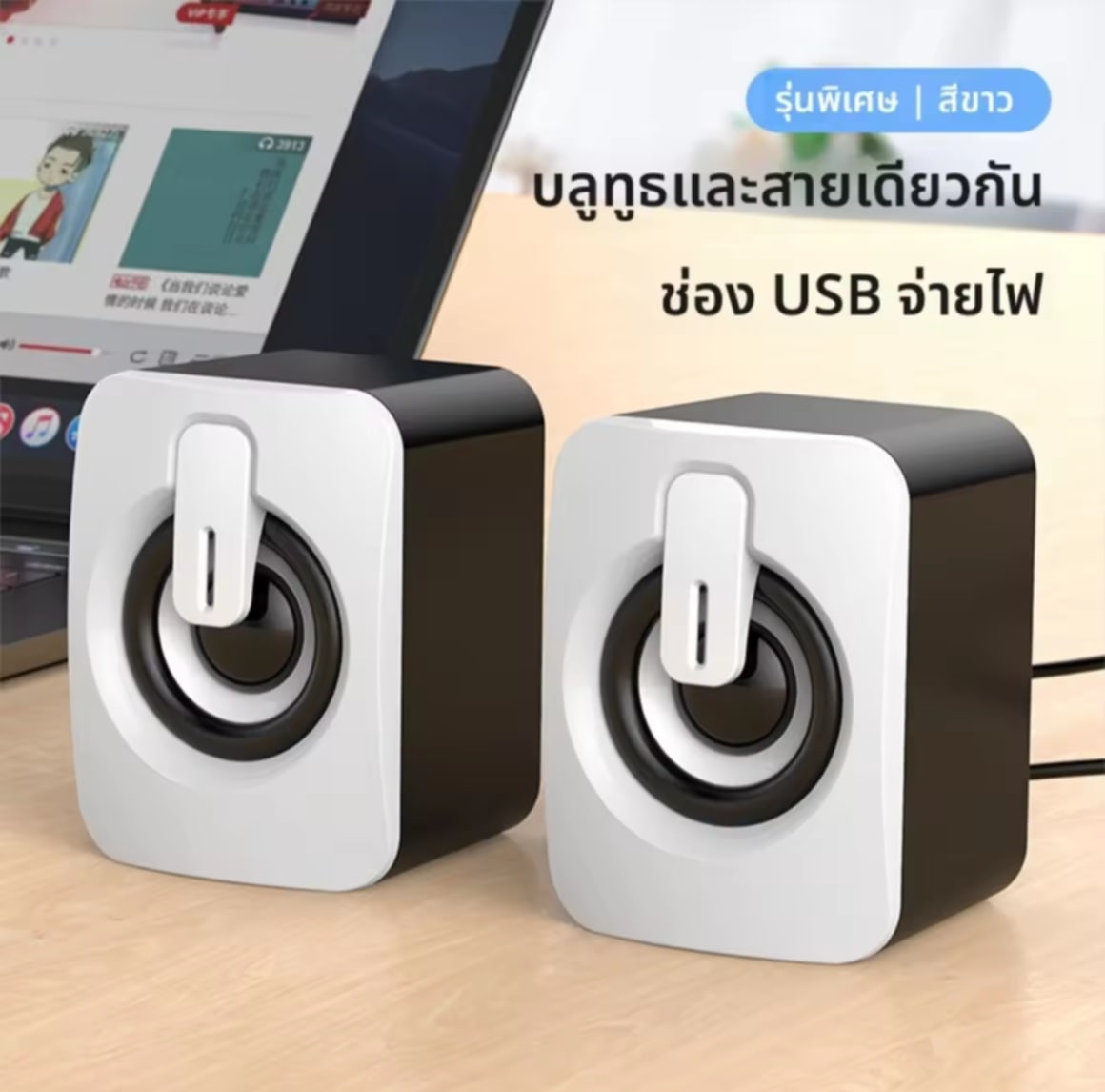 Niye | ລຳໂພງ Bluetooth ບໍ່ມີສາຍ ຂະໜາດນ້ອຍ ສໍາລັບມາດສະກັບພາຍໃນເຄື່ອງຄອມພິວເຕີ ມີ Subwoofer