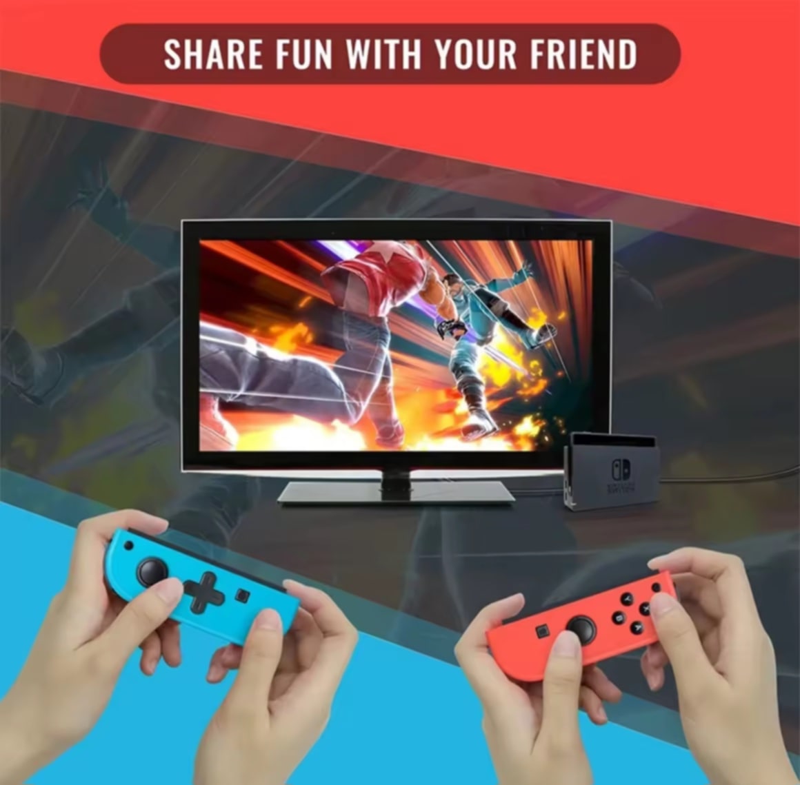 ຈ້ອຍເກມມືຖື / Controller  ສໍາລັບ Nintendo Switch JOYCON OLED  ເຊື່ອມຕໍ່ຜ່ານ Wireless Bluetooth  Gamepad / Joystick ມີ NFC  ສະຫນັບສະຫນູນ Wake-up  ມີປຸ່ມຄວບຄຸມຊ້າຍ-ຂວາ ພ້ອມສາຍຮັດຂໍ້ມື  ຈ້ອຍສຳຫຼັບເກມໄຣ້ສາຍ / ຕົວຄວບຄຸມເກມ Bluetooth ສໍາລັບມືຖື