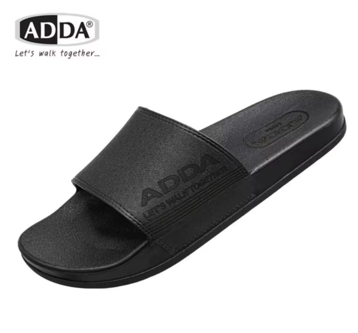 ເກີບແຕະ ADDA ແບບສວມ ເກີບນຸ່ມ ໃສ່ສະບາຍຕີນ ນ້ຳໜັກເບົາ ໃສ່ແລ້ວບໍ່ອັບຊື້ນຕີນ  ສີ: ດຳ