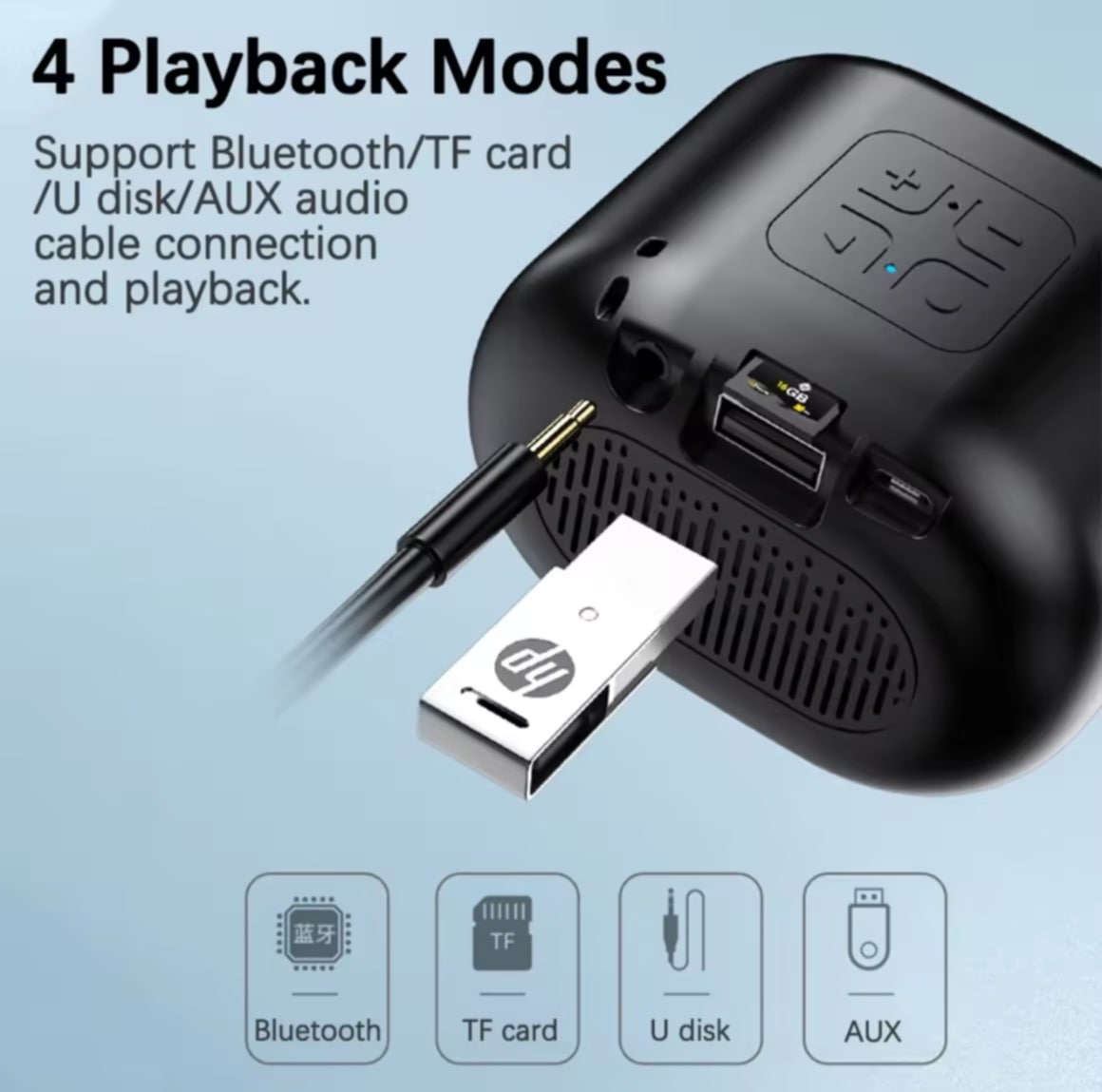 ລຳໂພງບລູທູດ S01 HP ຂະໜາດນ້ອຍ ແລະ ນ້ຳໜັກເບົາ ລຳໂພງມິນິ ຊາຣໄດ້ ຄຸນນະພາບສຽງດີຮອບທິດ ເຫມາະສຳລັບ ຄອມພິວເຕີ້ຕັ້ງໂຕະ, ແລັບທອບ, ແລະ ອຸປະກອນຫຼາກຫຼາຍ