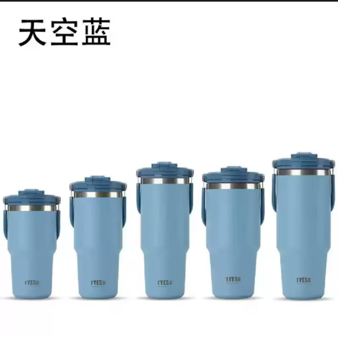 (ຂອງແທ້) ແບບໃໝ່ ແກ້ວຫຸ້ມອຸນຫະພູມ TYESO ຝາແບບໃໝ່ ສາມາດດື່ມໄດ້ດ້ວຍຫຼອດດື່ມຫຼືຍົກດື່ມ ແກ້ວຫຸ້ມເຢັນ ຄວາມຈຸ:  900ml/30oz,