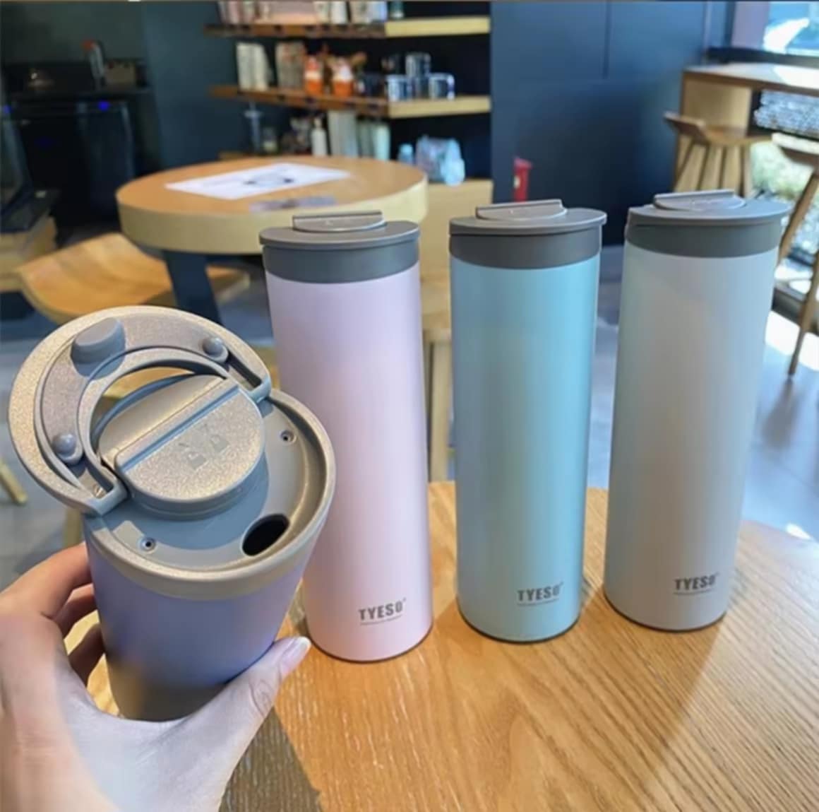 Tyeso ແທ້% | ຂອດນ້ຳຂະຫນາດພົກພາ ກະຕິກນ້ຳ ຂອດນ້ຳກັນຄວາມຮ້ອນ ແລະ ຄວາມເຢັນ 500mL-TS-8841