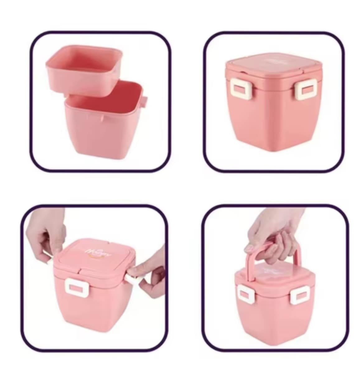 ກ່ອງເຂົ້າ + ບ່ວງ, ກ່ອງໃສ່ອາຫານແບບພົກພາ, ຄວາມຈຸ 800ml