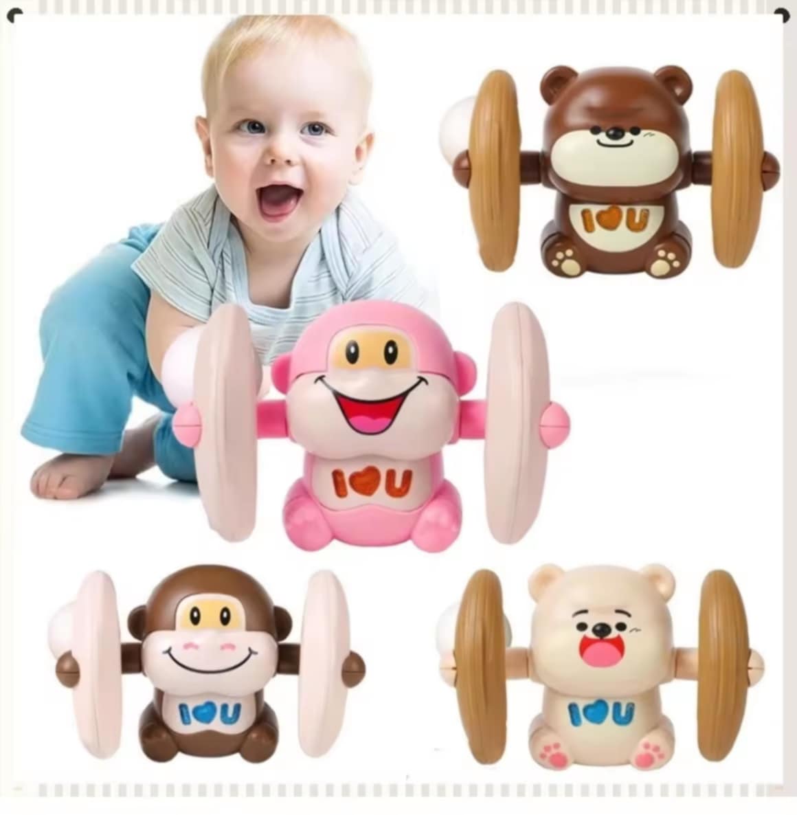 ລິງຕີລັງກາ ມີສຽງ ມີໄຟ ຕຸກກະຕາຕີລັງກາ ຕຸກກະຕາແລ່ນໄດ້ ຕຸກກະຕາເຕັ້ນໄດ້ ຝຶກຄລານ ຂອງຫຼິ້ນເດັກນ້ອຍ