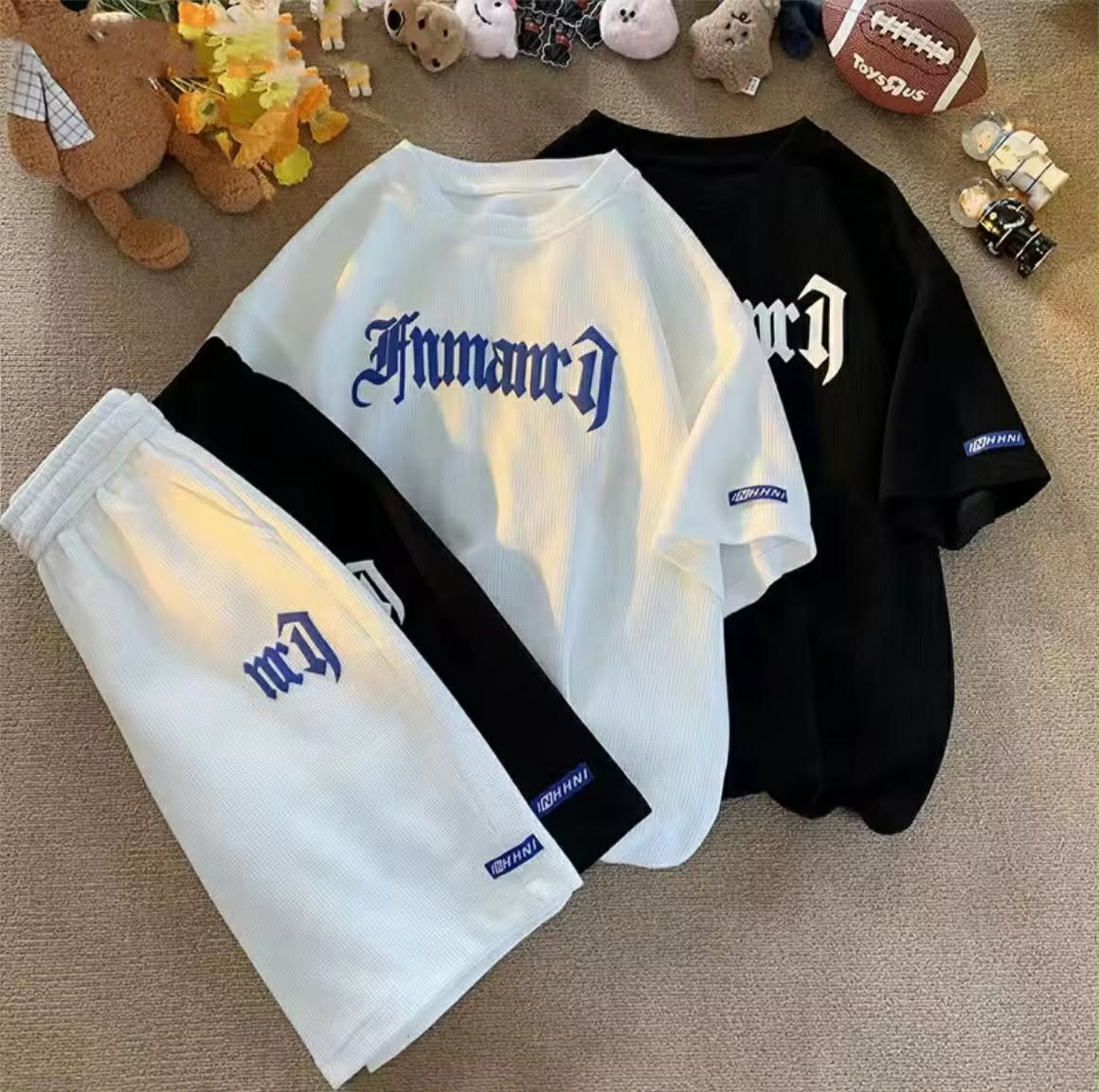 Suya Clothing ຊຸດເສື້ອຜູ້ຊາຍ ໂສ້ງຂາສັ້ນຜູ້ຊາຍ (ເສື້ອ + ໂສ້ງຂາສັ້ນ) ດີໄຊນ໌ທັນສະໄໝ ຂະໜາດມາດຕະຖານ