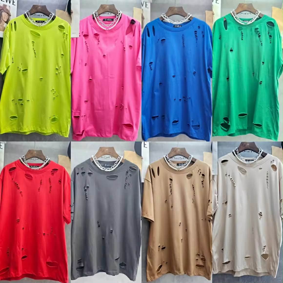 SIS.ON | Oversize ເສື້ອຢືດໂອເວີໄຊສ໌ No.23, ມີລາຍຂາດ