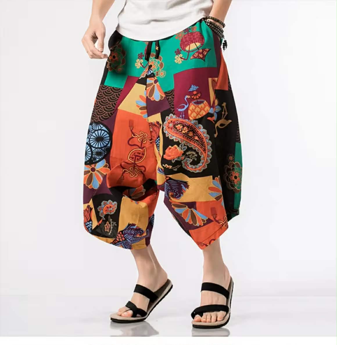 Hender ໂສ້ງຮາເຣັມຜ້າຝ້າຍ, ໃສ່ໄດ້ທັງຜູ້ຍິງແລະຜູ້ຊາຍ, ສາມາດໃສ່ໄດ້ໃນທຸກໂອກາດ, ຂະໜາດ M-2XL