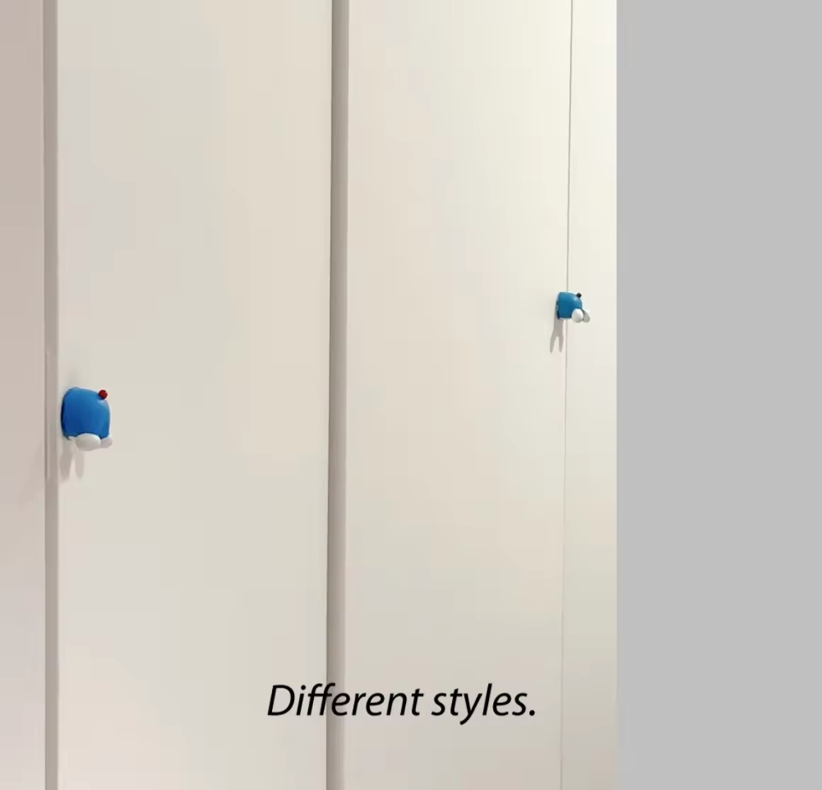 RUIDEDAN – ຈັບປະຕູເລື່ອນ Doraemon, ບໍ່ຈຳເປັນຕ້ອງເຈາະ.